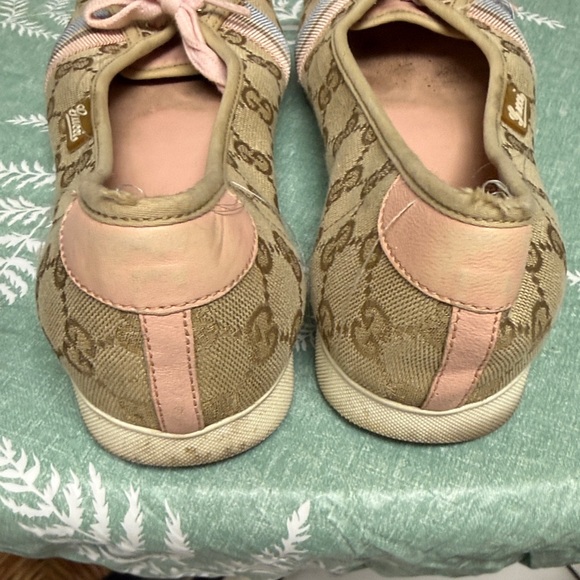 Gucci GG Monogram Canvas Ballet Flats - Pink/Tan - size 39 8-9 - Picture 4 of 15